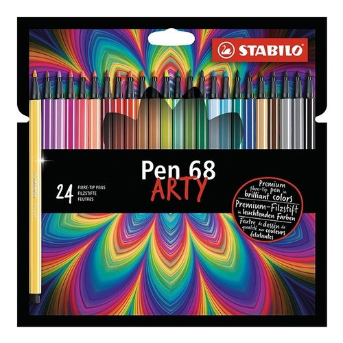 Marcadores De Agua Stabilo Pen 68 Arty Estuche X 24 Carton