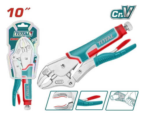 Pinza Alicate De Presion 250mm Perro Fuerza Curva Acero Crv