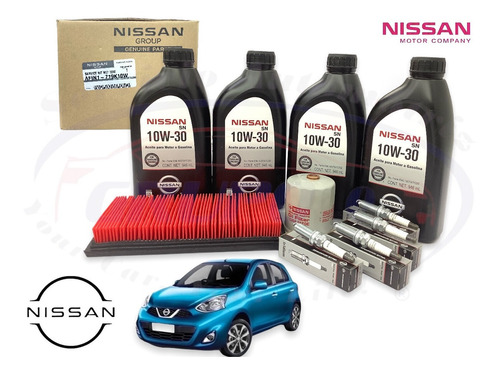 Kit Afinación 10w30 March 2015 2016 2017 Original Nissan