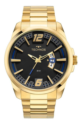 Relógio Technos Dourado Masculino Racer 2117lcss/1p