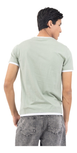Playera 100% De Algodón Para Hombre Quarry Cuello Redondo