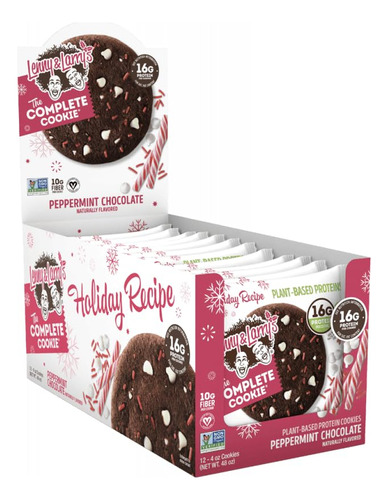 Lenny & Larrys Galleta Completa De Chocolate Con Menta, 4 On