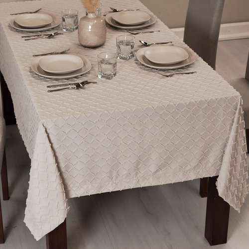 Mantel Vianney Rectangular Palmar 2.50x1.60 M Beige Textura Beige
