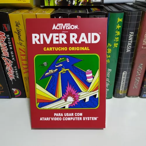 Jogo de avião: River Raid (clássico do Atari) 