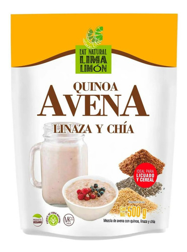 Avena Eat Natural Lima En Polvo Con Quínoa, Linaza Y Chía