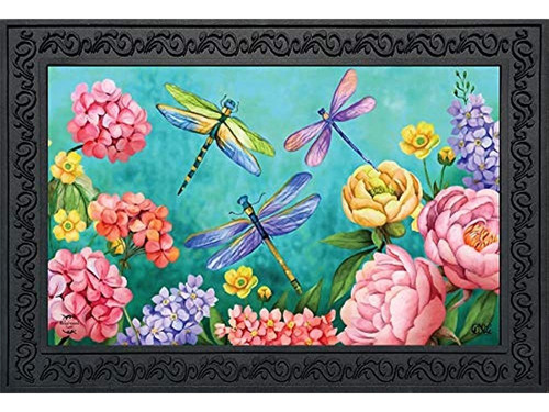 Dragonfly Garden Primavera Felpudo Interior Exterior 18  X 3