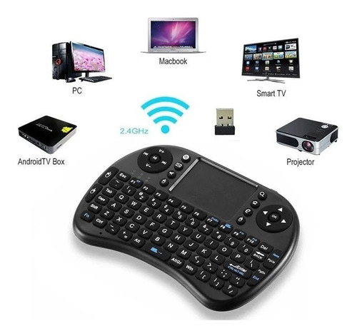 Imagen 5 de 8 de Mini Teclado Inalambrico Bluetooth Mousepad Tv Box Pc