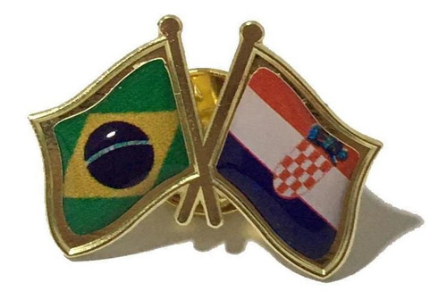 Pin Da Bandeira Do Brasil X Croácia