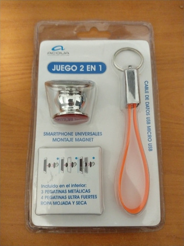 Soporte Magnético De Celular Para Auto + Cable Micro Usb