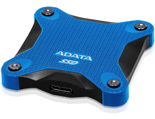 Disco sólido SSD externo Adata ASD600Q-480GU31-C 480GB azul