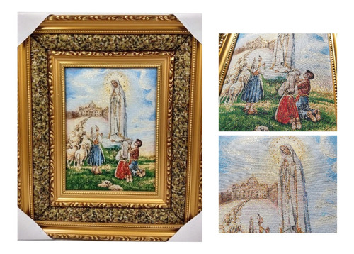 Cuadro Gobelino Repujado 73*55 Cm Nuestra Señora De Fátima