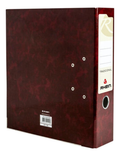 Pack Archivadores Rhein Tamaño Oficio Burdeo 10 Unidades