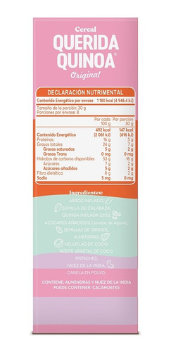 Cereal Querida Quinoa Original M De Maní