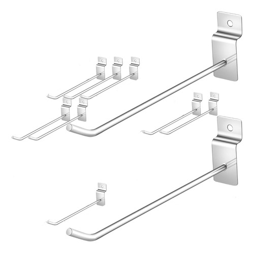 Set 10 Ganchos Para Panel Ranurado De 20 Cm