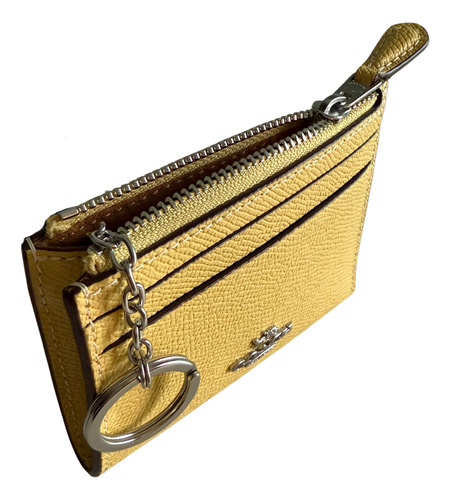 Coach Tarjetero Monedero Chico Nuevo Original Retro Yellow Color Sólido