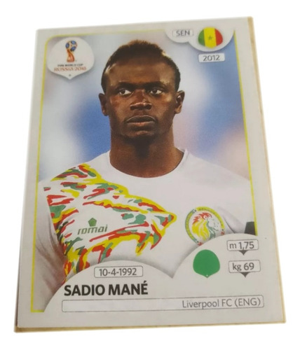 Figurita Sadio Mané Mundial Rusia 2018