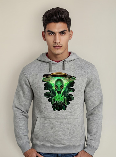 Sudadera Caballero Alien Verde