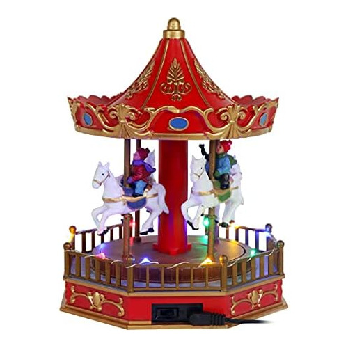 Aldea De Navidad Carrusel Merry Go Round - Carrusel Ani...