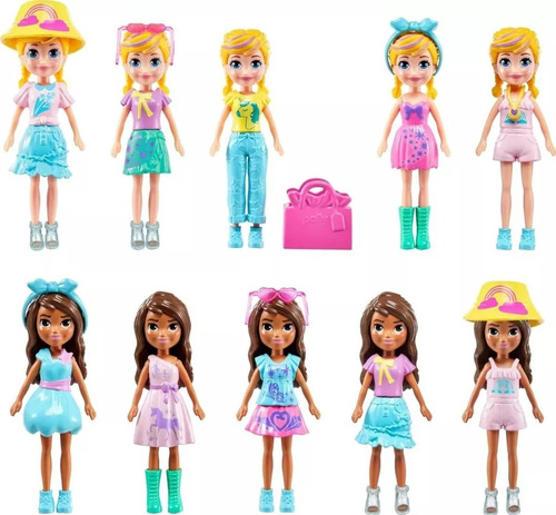 Polly Pocket Estudio De Estilo Glamoroso 19 Piezas