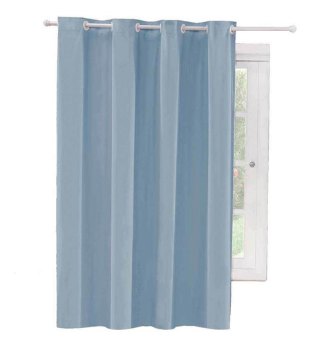 Cortina Blackout Corta Luz Pvc 110cm X 130cm Cor Azul-claro