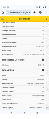 Lote 8.63mx45m Usab2 Cañada De Gomez 1043 Liniers