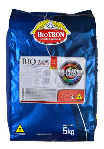 Bio Classic Vermelha 5kg Ração Extrusada Com Cantaxantina