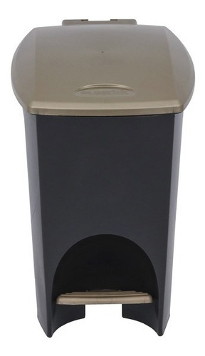 Tacho Cesto Basura Pvc Residuos Ecoblack Con Pedal 7 Lts
