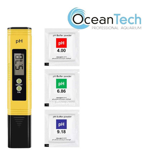 Medidor De Ph Digital Oceantech Água Doce Salgada Aquário