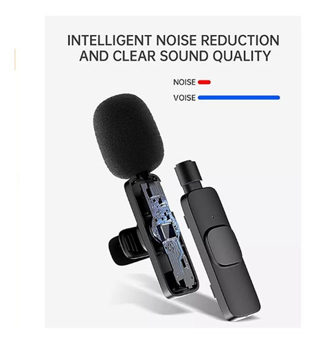 2 Micrófonos Lavalier Solapa Inalámbrico Compatible iPhone