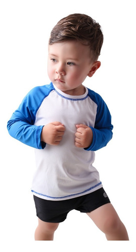 Imagem 2 de 5 de Camiseta Térmica Infantil Proteção Solar Uv50+ Tam 1 Ao 6