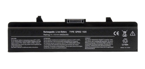 Bateria Para Dell Inspiron Compatível Com Type K450n 11.1v Bateria Preto