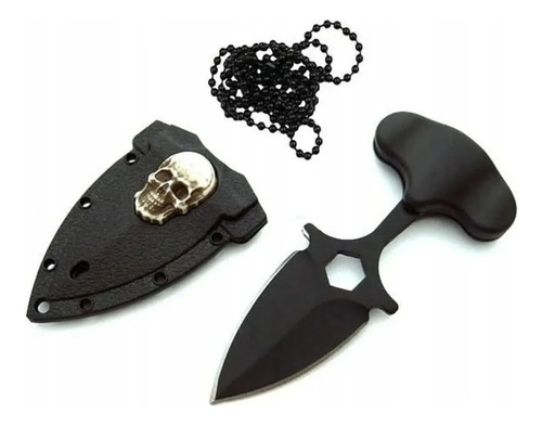 Mini Faca Push T Dagger Fulltang Pescoço Bainha