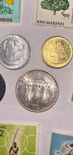 Monedas Y Sellos San Marino De Colección Impecable Lote (Usado)