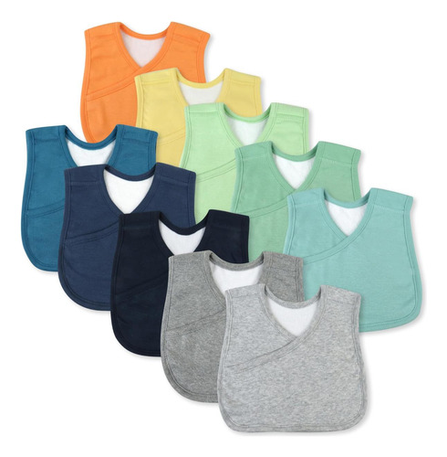 Paquete Múltiple Reversible Honestbaby 4 En 1 Baberos Absorb