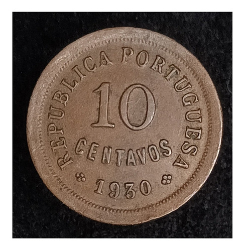 Portugal 10 Centavos 1930 Excelente Km 573 Muy Rara!!
