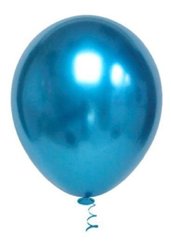 Balão De Festa Metálico 9'' 23cm - Azul - 25 Unidades - São