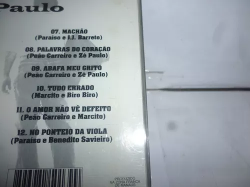 Musicas Peao Carreiro e Ze Paulo - Peão Carreiro E zé Paulo Cd Completo 