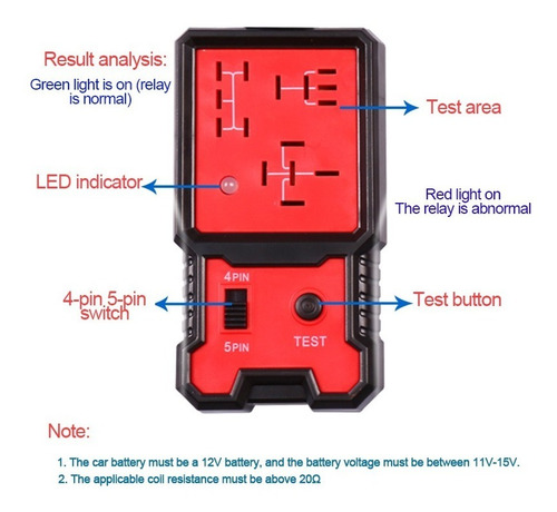 Herramienta De Prueba De Relé De Coche 12v Prueba De Relé Ve