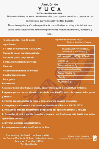 2kg Almidón De Yuca/gluten Free/ Envió Incluido