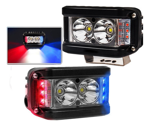 Par Faros De Led Luz Policía Para Off Road Moto 4x4 5000lm