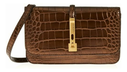 Bolsa James Mini Xbody Flap Organzer En Color Bronce