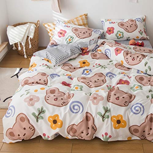 Layenjoy Unicorn Duvet Cover Set Twin, 100% Cotton Bpd4a