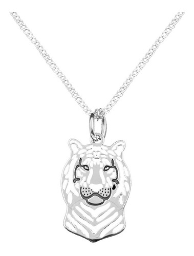 Dije Y Cadena Tigre Calado Plata 925 Con Envio