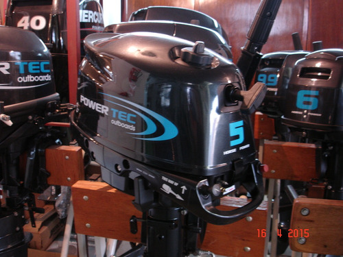 Imagen 9 de 14 de Motor Power Tec 6 Hp 4 Tiempos Ecologico Nautica Milione