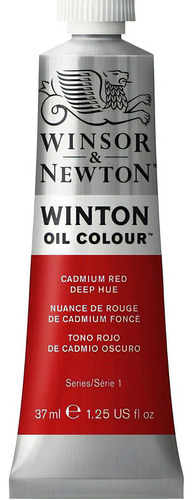 Tinta a óleo Winsor & Newton Winton 37 ml de cores para escolher a cor vermelho cádmio - vermelho cádmio nº 5