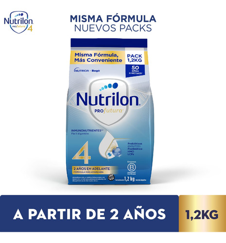 Leche Polvo Nutricia Bago Nutrilon Profutura 4 Bolsa 1.2kg