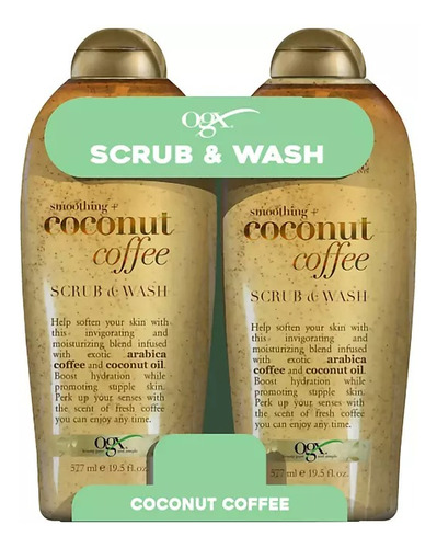 Ogx Smoothing Coconut And Coffee Scrub Wash (2 Pack)