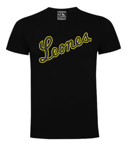 Polera Estampada Negra Leones Del Caracas