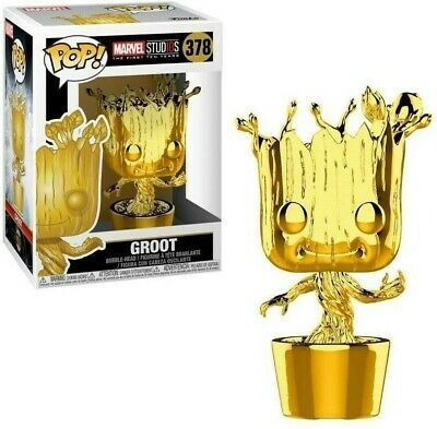Groot Dorado 378 Cromado Oro Funko Pop Marvel Studios