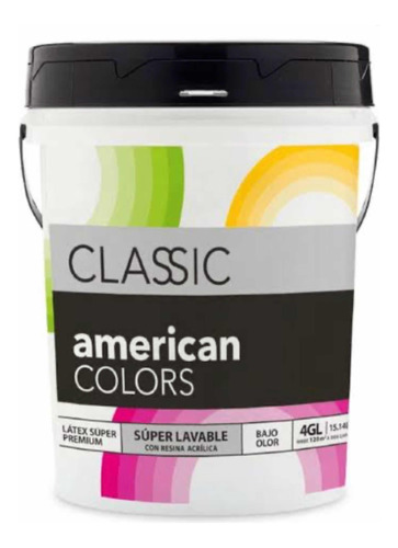 Pintura American Color Látex Súper Premium Color Crema Claro